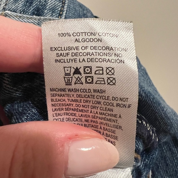 Lucky Brand Boyfriend Shorts Denim Raw Hem Distressed Women’s Size 4/27 - Picture 4 of 9